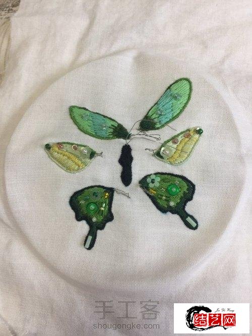 立体刺绣钉珠蝴蝶