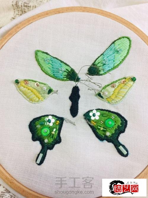 立体刺绣钉珠蝴蝶