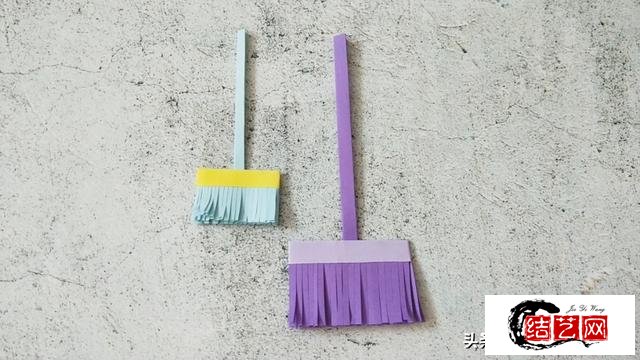 儿童趣味手工简单小扫把折纸图解适合小朋友学习
