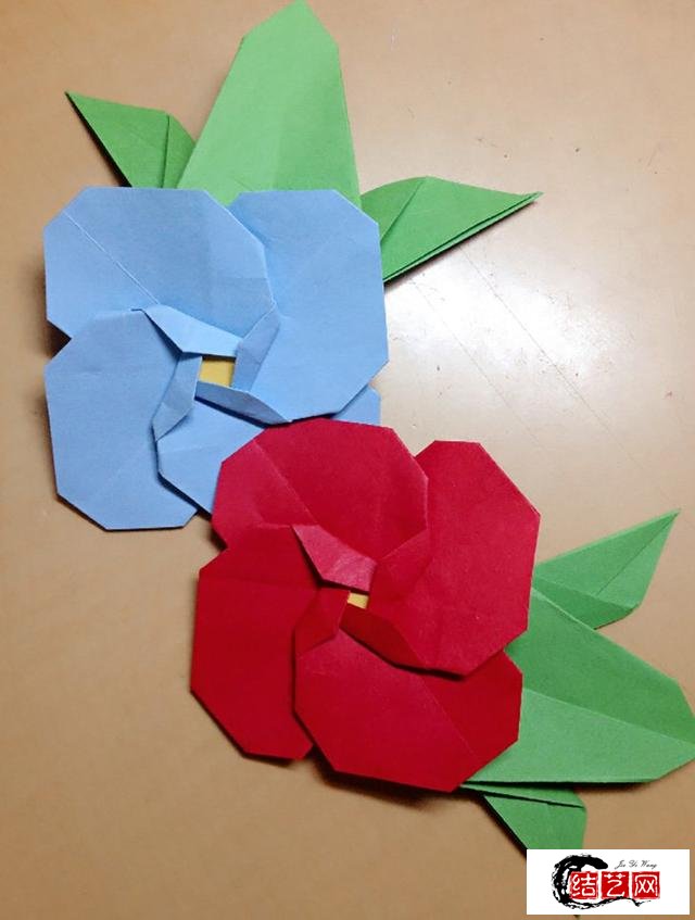 漂亮的玫瑰花折纸图解教程