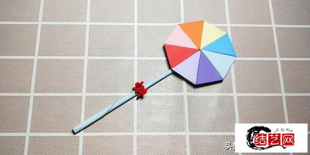 折纸教程：好看的棒棒糖折纸图解，简单几步就完成