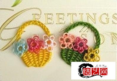「手工编织」中国结编织法的小花篮制作教程