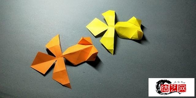 折纸教程：可爱小金鱼折纸图解，简单好看，快来试试