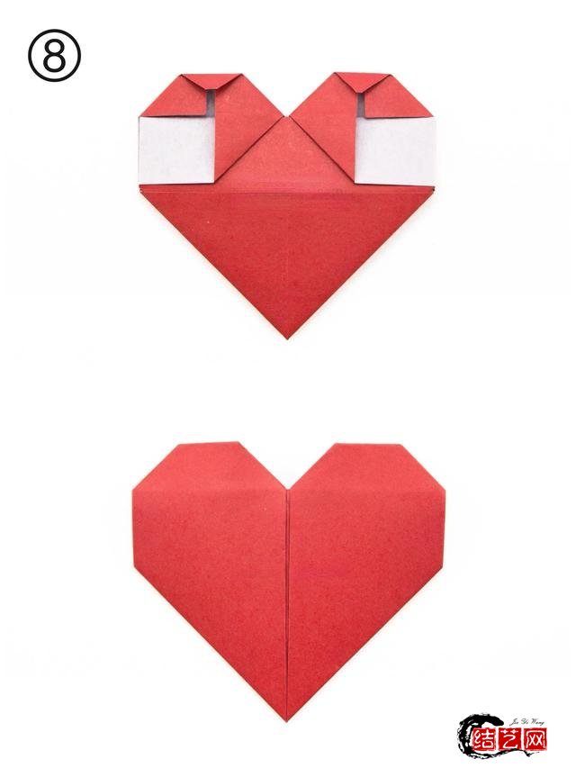 「折纸」一张纸折出一个爱心，简单易学